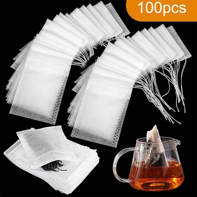 Coffee Tea Spices - 100 шт. одноразовых нетканых чайных пакетиков