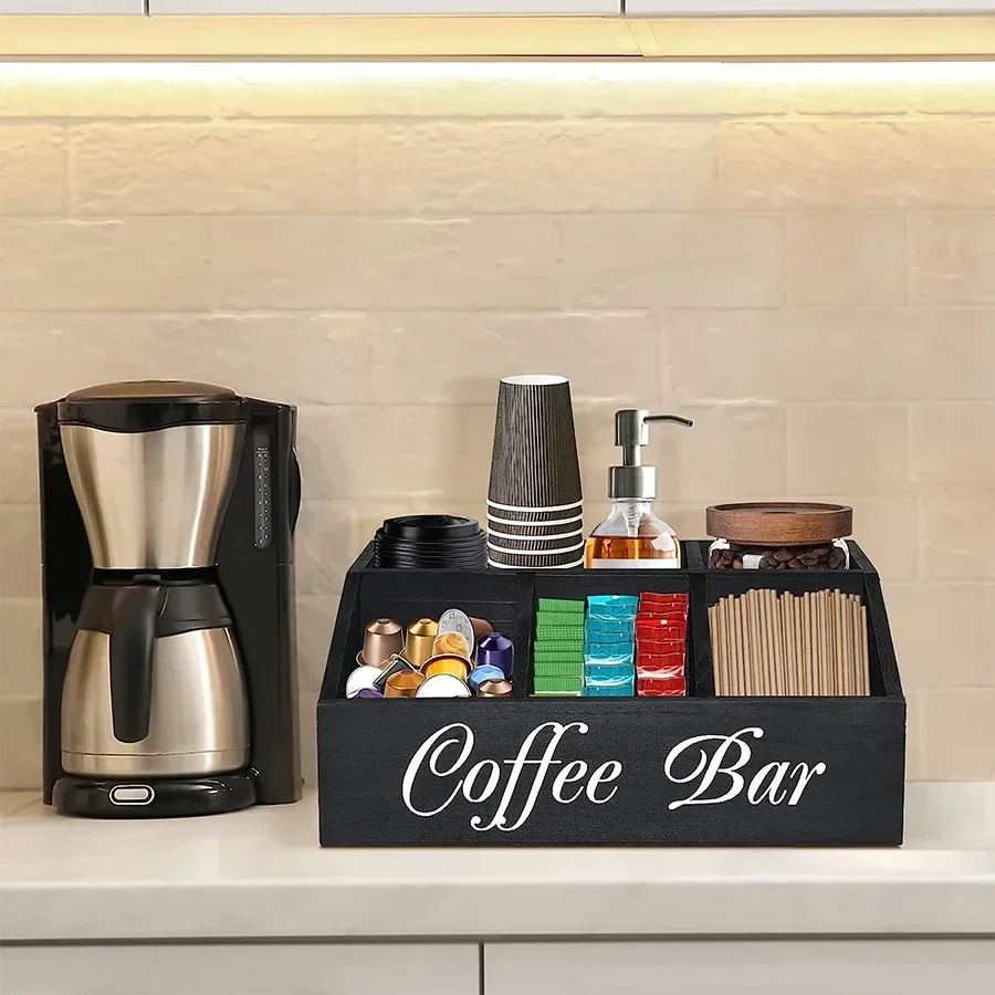 Coffee Tea Bags - Коробка для хранения кофе, деревянная подставка