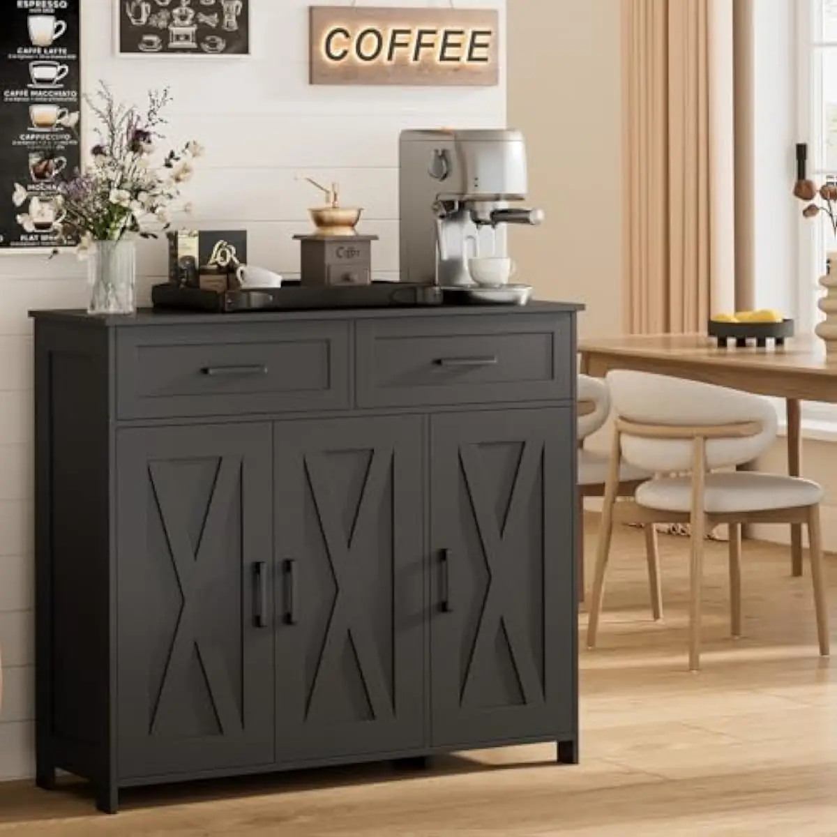 Coffee & Tea Maker Machine - Шкаф для хранения кофейных принадлежностей с