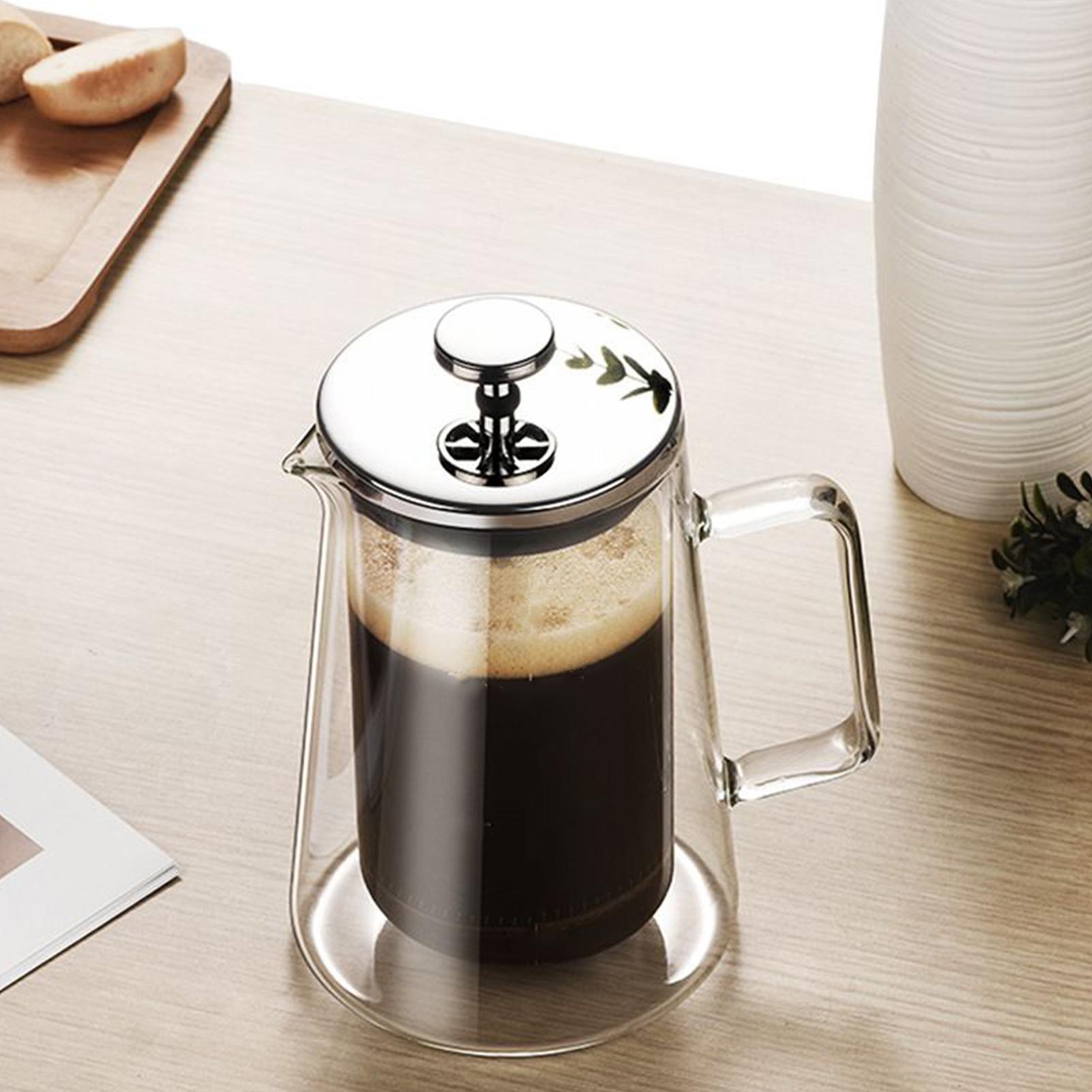 French Press Glass - Кофейник-пресс из стекла и нержавеющей стали