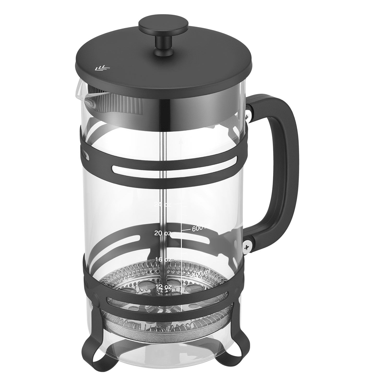 French Press Glass - Французская кофеварка-пресс, 1 литр (34 унции),