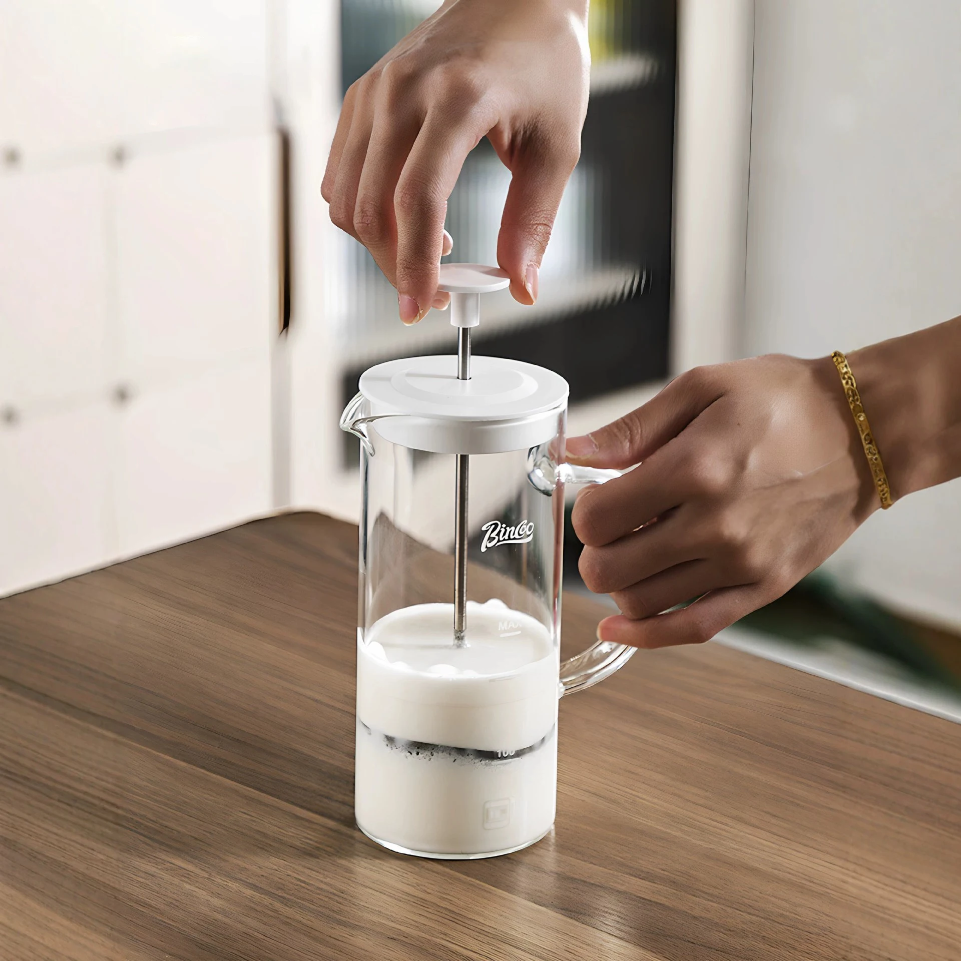 French Press Glass - Кофейник-френч-пресс 550 мл, стеклянный, для домашнего