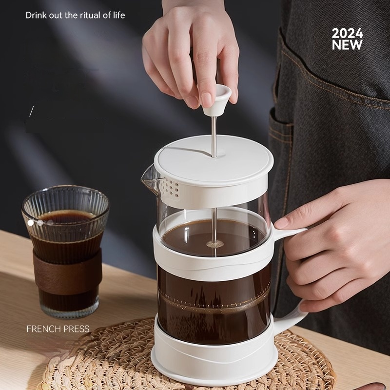 French Press Glass - GIANXI Ручной пресс Кофеварка Многофункциональный фильтр