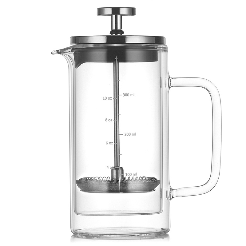 French Press Glass - Двухслойный Пресс из боросиликатного стекла для