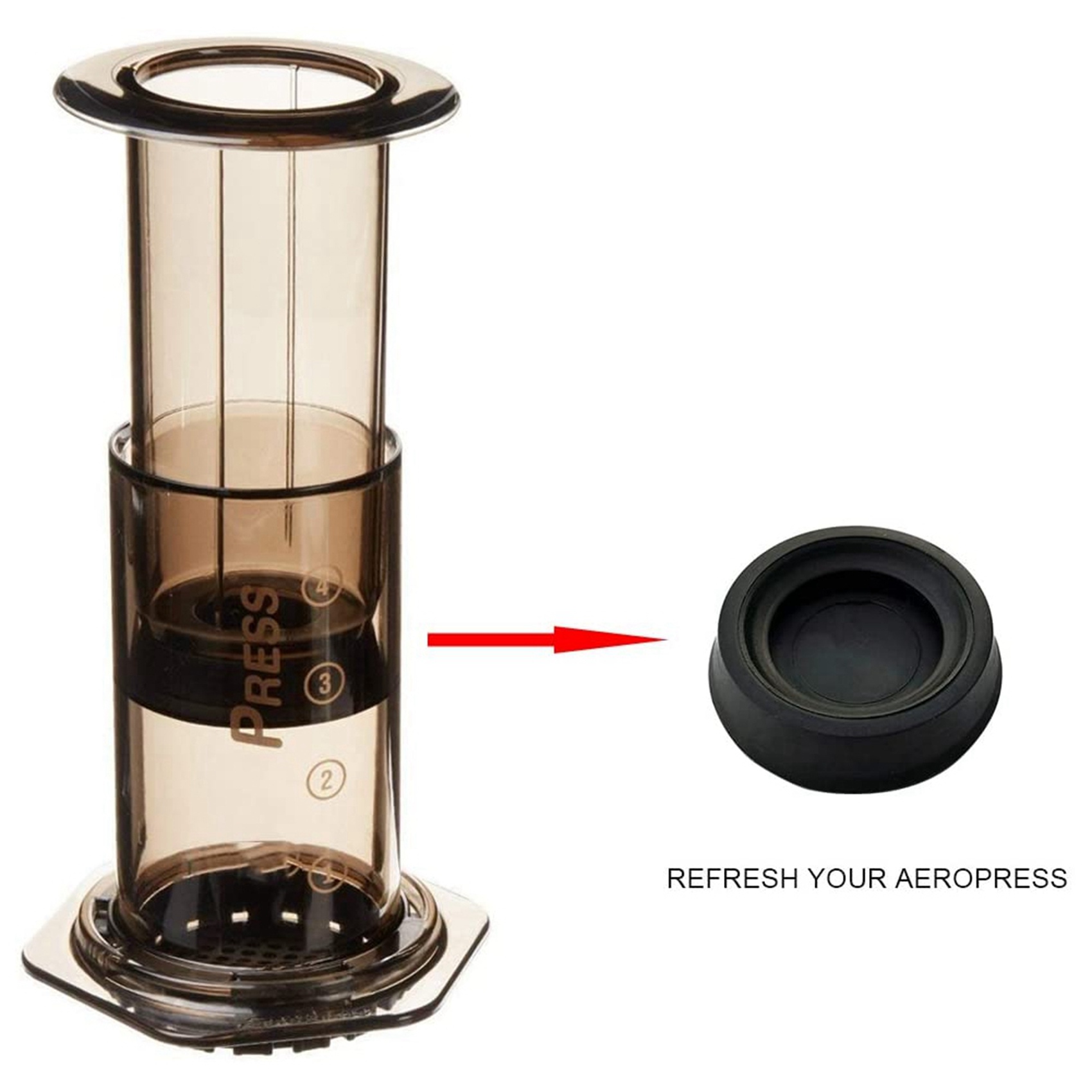 Aeropress Coffee Maker - Резиновое уплотнение плунжера A84G-4X для использования