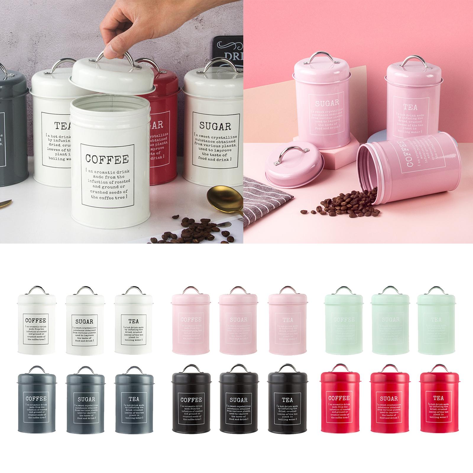 Набор из 3 герметичных кухонны – обзор и цена Coffee Tea Sugar Canister Set