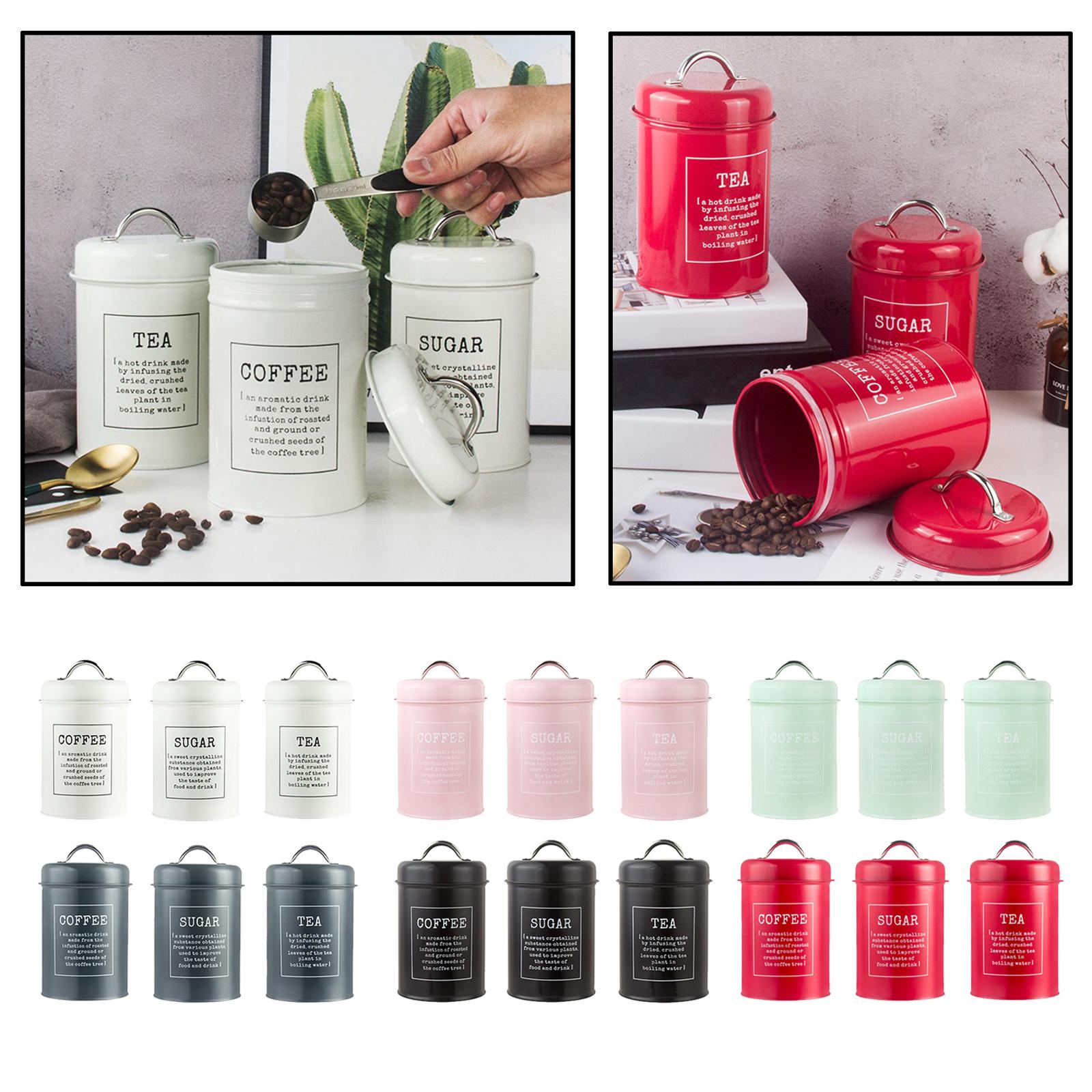 Набор из 3 герметичных кухонны – обзор и цена Coffee Tea Sugar Canister Set