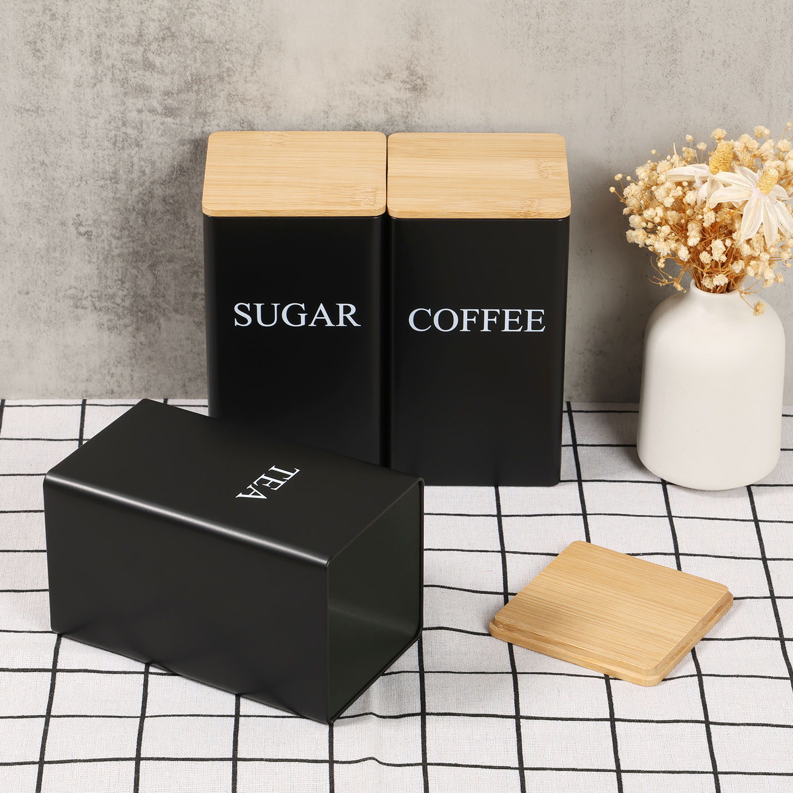 Баночка для хранения кофейных  – обзор и цена Coffee Tea Sugar Canister Set